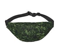 Green Army Digital Camouflage Fanny Pack for Men Women Belt Bag Fashion Waist Bag Everywhere Crossbody Bag Wallet Hip Bum Bag with Adjustable Strap Waterproof Chest Bag for Travel Hiking Sports,