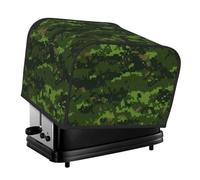 Green Army Digital Camouflage Pattern 4 Slice Toaster Dust Cover, Waterproof Toaster Oven Dust Cover