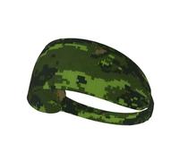 Green Army Digital Camouflage Patterned sports headband, yoga elastic headband, suitable for running, fitness, cycling and other sports.