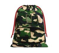 Green Army Digital Camouflage Print Convenient Reusable Drawstring Gift Pouches Holiday Parties Fashionable Men Women