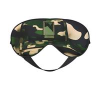 Green Army Digital Camouflage Print Sleep Eye Smask with Strap Eye Shade for Travel Nap Meditation