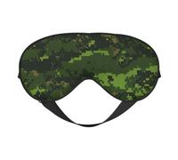 Green Army Digital Camouflage Print Soft Eye Mask Lightweight Sleep Aid Breathable Blackout Travel Nap Yoga Meditation