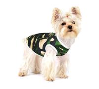 Green Army Digital Camouflage print Tshirts for Small Dogs Dog's Fashion Shirt Breathable Sleeveless Shirts for Small Dogs