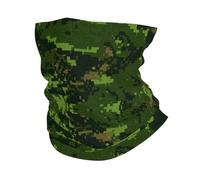 Green Army Digital Camouflage Print Windproof Neck Gaiter, Warmer Scarf Breathable Half-Face Mask Ski Mask Unisex For Outdoor