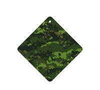 Green Army Digital Camouflage Printing 10 Pieces Air Freshener Car Hanging Cards Air Freshener Sheets With Rope For Cars Home