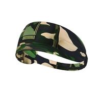 Green Army Digital Camouflage Sports Headband For Men Women Tennis Sweat Band For Workout Sports Headbands Elastic For Running