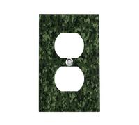 Green Army Digital Camouflage Standard Wall Socket Panel Single Gang Electrical Outlet Cover Plate Unbreakable US Wall Outlet Cover Standard Receptacle Socket Face Plate
