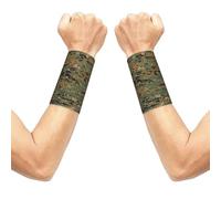 Green Army Digital Camouflage Stretch Wrist Support Wristband, Breathable Sports Wrist Wrap, Elastic Wristbands For Basketball Tennis Gym