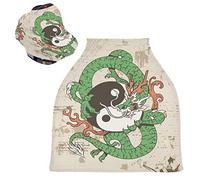 Green Art Dragon Stretchy Baby Car Seat Cover,Canopy Nursing Covers,Soft Breathable Windproof Scarf Changepad for Winter Infant Breastfeeding Boys