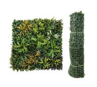 Green Artificial Grass Wall Panels Plant Backdrop Outsunny