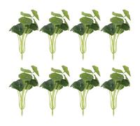 Green Artificial Leaf 8pcs Plant Small Lotus Decorative for Office