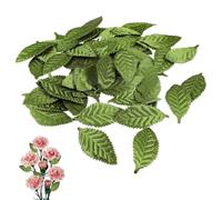 Green Artificial Silk Leaves, 100 Pcs Artificial Fake Leaves 2.5 x 5 cm DIY Home Decoration Leaf for Crafts Floral Party Wedding House Decoration