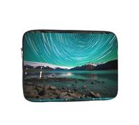 Green Aurora Borealis Laptop Inner Bag Laptop Sleeve Case Briefcase Carrying Laptop Cover, Black, 12 Inch