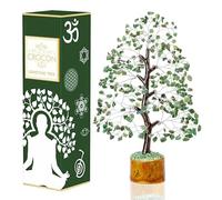 Green Aventurine Crystal Chakra Tree of Life Spiritual Healing Meditation Gift Bonsai Tree for Home & Room Decor Crystal Gift for Women for Women Men Housewarming Present