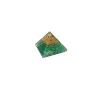 Green Aventurine Crystal Orgonite Pyramid Reiki Charged Healing Chakra Reiki Healing Pyramid Crystal Positive Energy Tool Living Room and House Decor