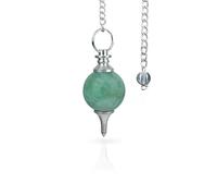 Green Aventurine Crystal - Pendulum Dowsing - Ball Shaped - Healing Crystals - Spiritual Pendulum - Divination Tools - Witchcraft Supplies - Spiritual Crystals - Healing Crystal Gifts