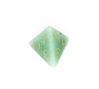 Green Aventurine Dice - Hand-Carved Gemstone Dice D4 D6 D8 D10 D12 D20 Percentile or 7PCS Polyhedral Set for DND & Tabletop RPG(D4Face)