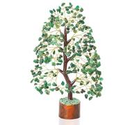 Green Aventurine Gemstone Tree - Handmade Healing Crystal Bonsai for Luck, Prosperity & Success - Feng Shui Positive Energy Tree for Home Décor, Meditation & Reiki - Gift for Women, Mum & Housewarming