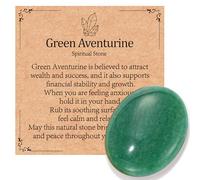 Green Aventurine Healing Crystal Polished Worry Palm Stone Reiki Gemstone Energy Balancing Anxiety Stress Relief Meditation Spiritual Gifts for Women Men