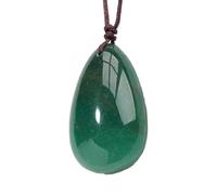 Green Aventurine Necklace - Natural Crystal Water Drop Healing Stone Pendant | Handmade Adjustable Energy Jewelry for Women Men | Fashionable Mineral Collection Gift, Simple Elegant Necklace