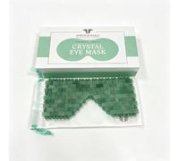 Green Aventurine Quartz Crystal Eye mask Gift | Rose Quartz & Amethyst, Jade Stone Options, Includes Satin Pouch, Relaxation & Wellness, Boxed Presentation