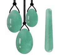 Green Aventurine Yoni Egg Kege Ball 100% Natural Jade Eggs Women Kegel Exerciser Drilled and Undrilled Feminine Balls-Drilled Set No Box