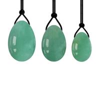 Green Aventurine Yoni Egg Kege Ball 100% Natural Jade Eggs Women Kegel Exerciser Drilled and Undrilled -Drilled Egg No Box