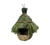 Green Backyard Birdhouse, Hand Woven Nesting Shelter for Sparrows, Finches, and Canaries, Cozy Breeding and Resting Spot Made from Natural Branches Vines, Ideal Outdoor Wild Birds