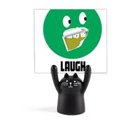 Green Bad Teeth Residue Laugh Memo Holder Cartoon Black Cat Stand Decoration