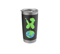 Green Balloon Dog Saving The World Stainless Steel Insulated Tumbler