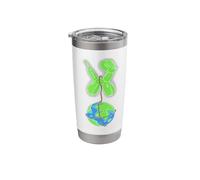 Green Balloon Dog Saving The World Stainless Steel Insulated Tumbler