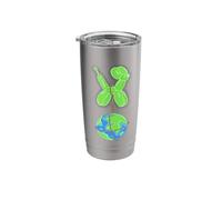 Green Balloon Dog Saving The World Stainless Steel Insulated Tumbler