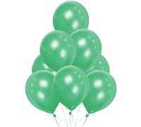 Green Balloons 10 Pack, Large 12 Inch Thick Latex Biodegradable Helium Party Balloons for Birthday, Wedding, Baby Shower, Valentine's Day Events Decoration for Balloon Arch Garland