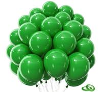 Green Balloons 100 Pack, YianHien 12 Inch Thick Latex Dark Green Balloons for Birthday Baby Shower Weddings Engagement Graduation Anniversary Christmas Forest Jungle Wild Theme Party Decorations