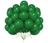 Green Balloons, 50 Pcs 12 Inch Dark Green Verdant Latex Balloons for Kids Birthday Party, Baby Shower, Wedding, Forest Party, Christmas, Hunter Theme Decorations