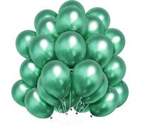Green Balloons, Metallic Balloons, Birthday Balloon for Men, VGRDTW 50 Pack 12 Inch Metallic Green Latex Balloon for Theme Party Decorations, Birthday, Wedding, Anniversary