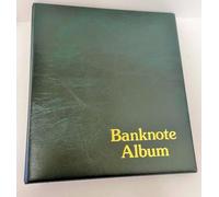 Green Banknote Album with 10 x 2 pocket and 10 x 3 pocket pages