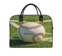 Green Baseball Field Backdrop Laptop Tote Bag Casual Travel Handbag Multi Pocket Shoulder Bags for Work Travel