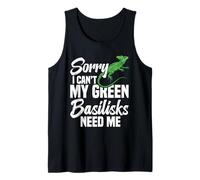 Green Basilisk Lizard Lover Exotic Reptile Keeper Tank Top