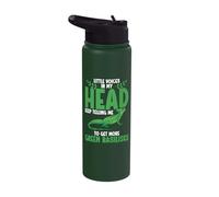 Green Basilisk Owner Lizard Lover Voices Green Basilisk Stainless Steel Insulated Water Bottle