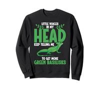 Green Basilisk Owner Lizard Lover Voices Green Basilisk Sweatshirt