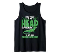Green Basilisk Owner Lizard Lover Voices Green Basilisk Tank Top