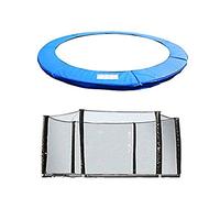 Green Bay 10FT 6 Poles Blue Trampoline Net Replacement with Trampoline Pad