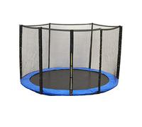Green Bay 12FT Foot Replacement Trampoline Pad & Net SET | Blue UV Resistant PVC Top Safety Guard Spring Cover Padding Pads | Safety Enclosure Net Surround Outdoor Netting