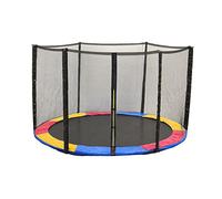 Green Bay 12FT Foot Replacement Trampoline Pad & Net SET | Tri-colour UV Resistant PVC Top Safety Guard Spring Cover Padding Pads | Safety Enclosure Net Surround Outdoor Netting