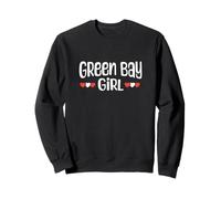 Green Bay Girl Hearts City Local GB Girls Sweatshirt