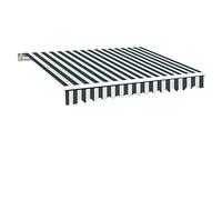 Green Bay Green-White Sun Canopy Garden Awning Replacement Fabric - 2.5Mx2M