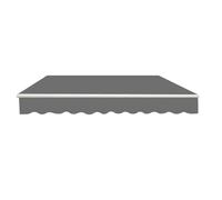 Green Bay Grey Sun Canopy Garden Awning Replacement Fabric - 2.5M x 2M