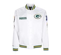 Green Bay Packers Bomber Jacket, male, Mitchell & Ness, Bomber Jackets, White, L, Jackets L