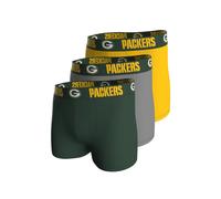 NFL Men's 3pk Boxers Packers Underwear, Multicoloured, M